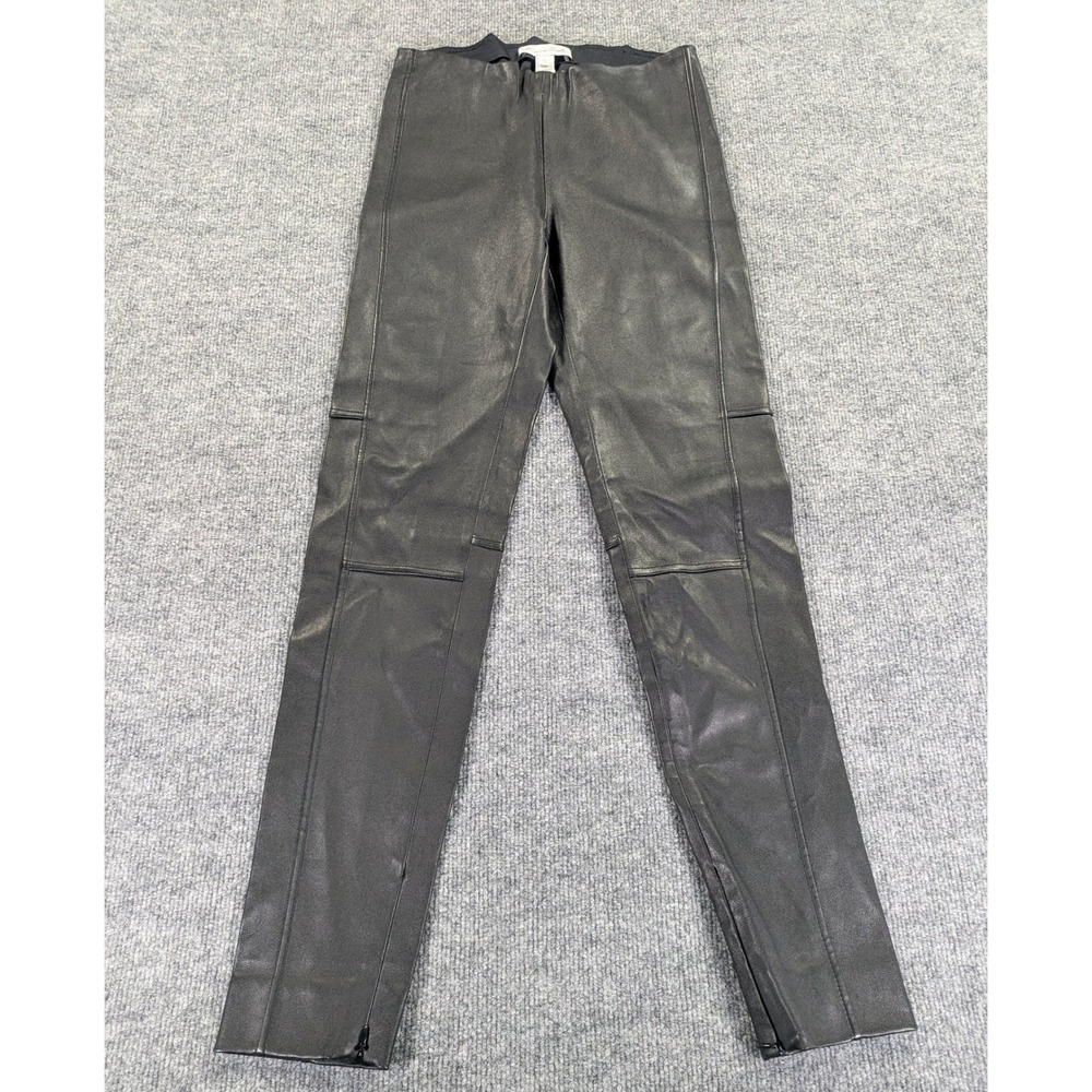 Maison de Papillon Liv Nappa Leather Leggings Noir Black MPL120 Small NEW